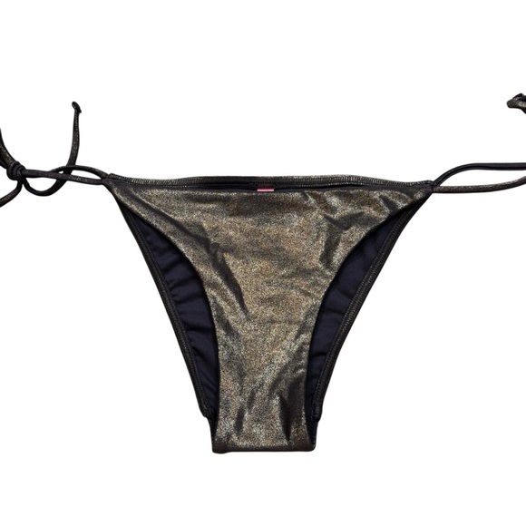 Victoria's Secret Other - Brand new without Tags Victoria’s Secret Gold and Black Metallic Bikini Bottom S